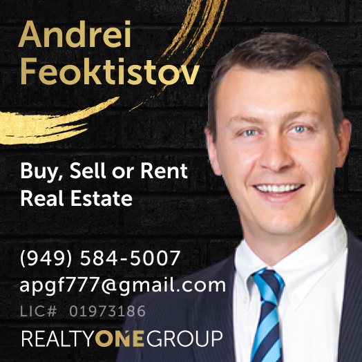 Andrei Feoktistov - Buy, Sell or Rent Real Estate - 949-584-5007 apgf777@gmail.com